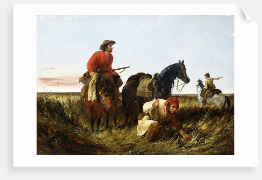 Trappers Following the Trail: At Fault, 1851 by Arthur Fitzwilliam Tait