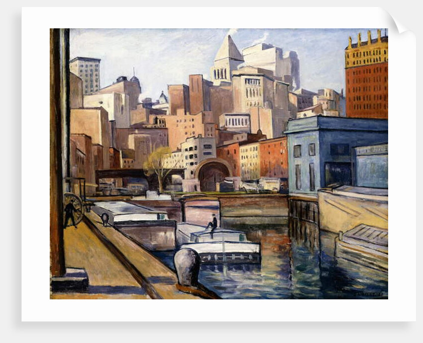 Downtown, 1922 by Samuel Halpert