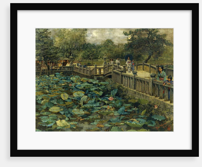 Lotus Pond, Shiba, Tokyo, 1886 by Theodore Wores
