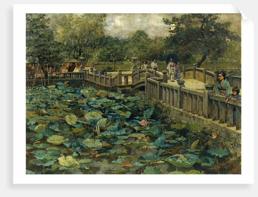 Lotus Pond, Shiba, Tokyo, 1886 by Theodore Wores