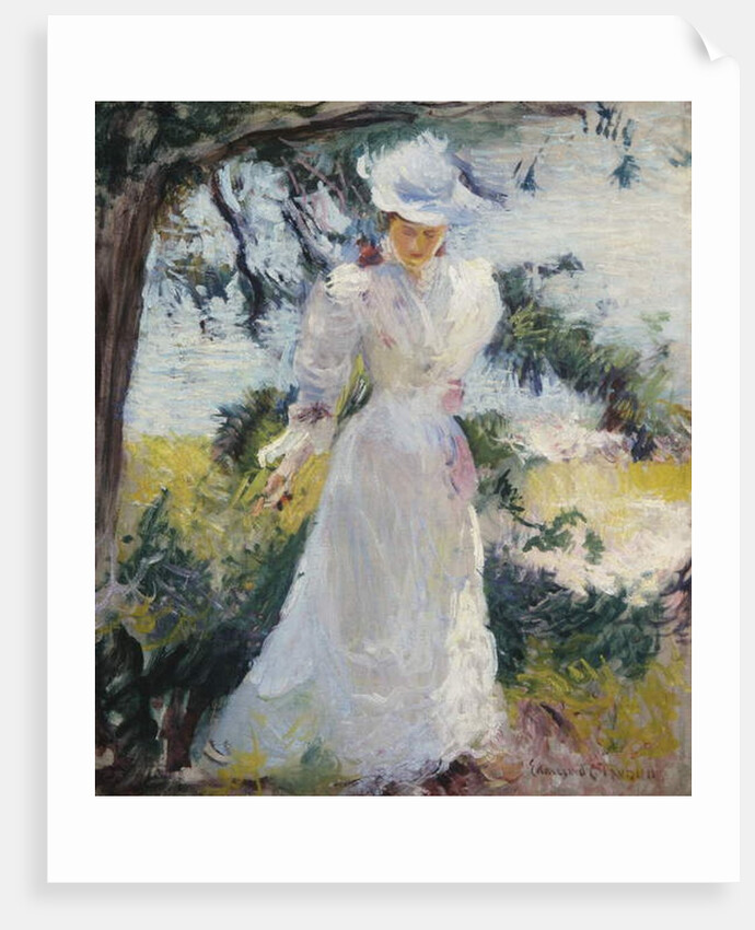 My Wife, Emeline, in a Garden by Edmund Charles Tarbell