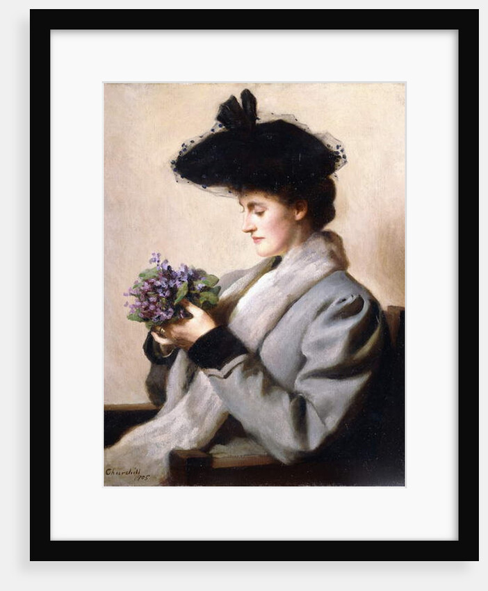 The Nosegay of Violets - Portrait of a Woman, 1905 by William Worcester Churchill