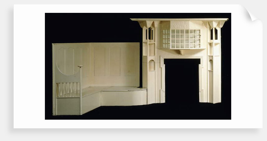 A painted wood fire surround and inglenook designed for Glencrutchery House, Douglas, circa 1897, c.1897 by Mackay Hugh Baillie Scott