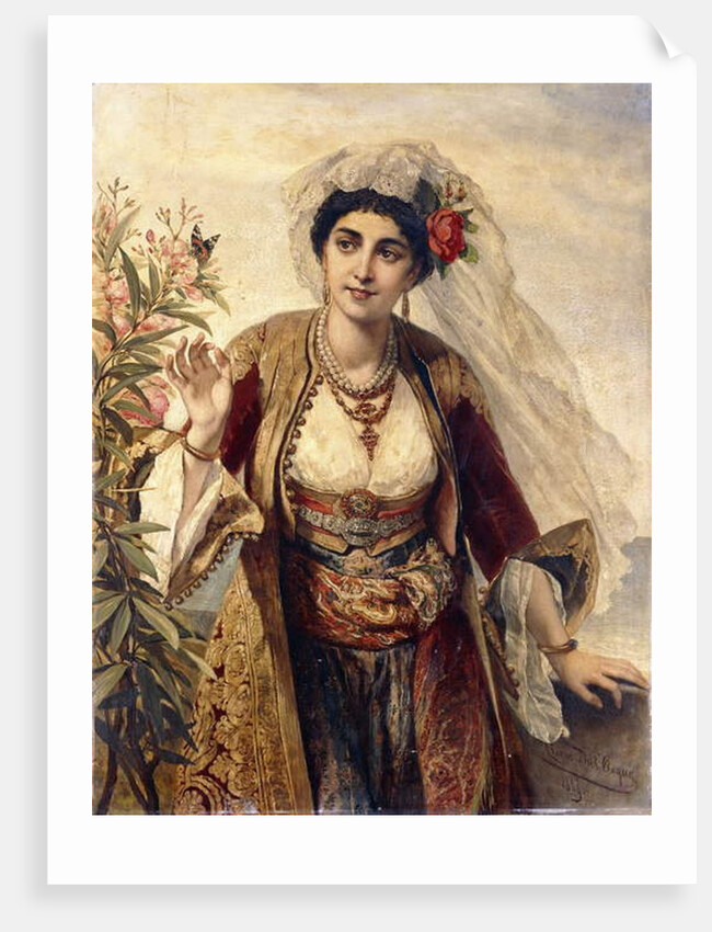 An Exotic Beauty, 1869 by Cesare Felix dell' Acqua
