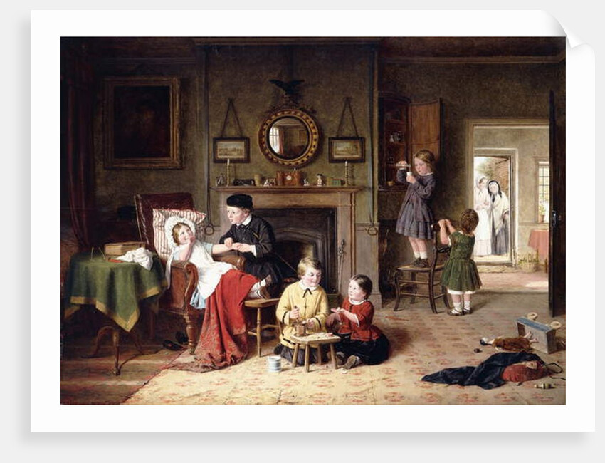 Playing Doctor, 1863 by Frederick Daniel Hardy