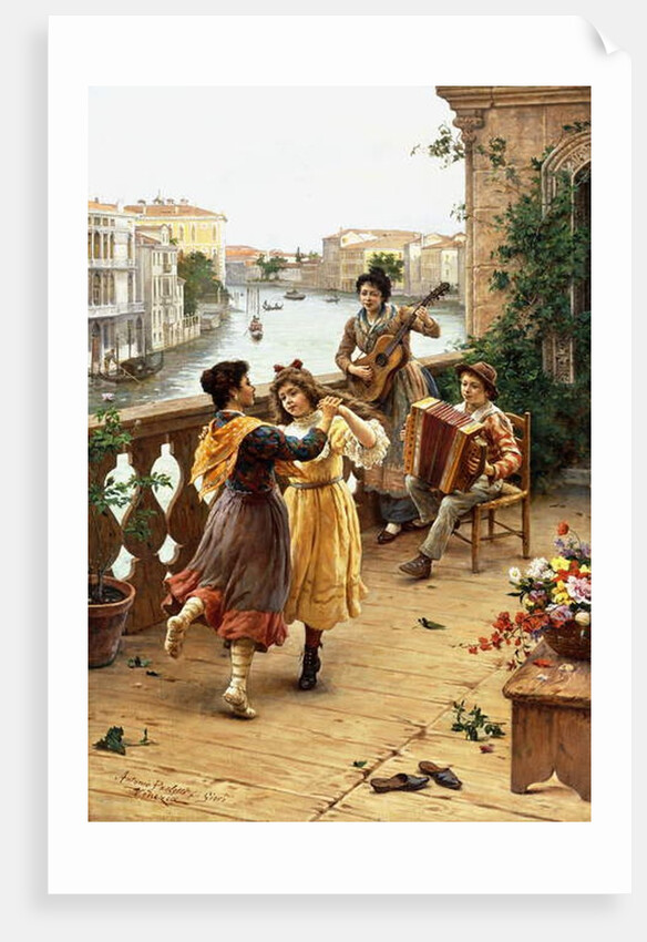 On a Venetian Balcony, by Antonio Paoletti