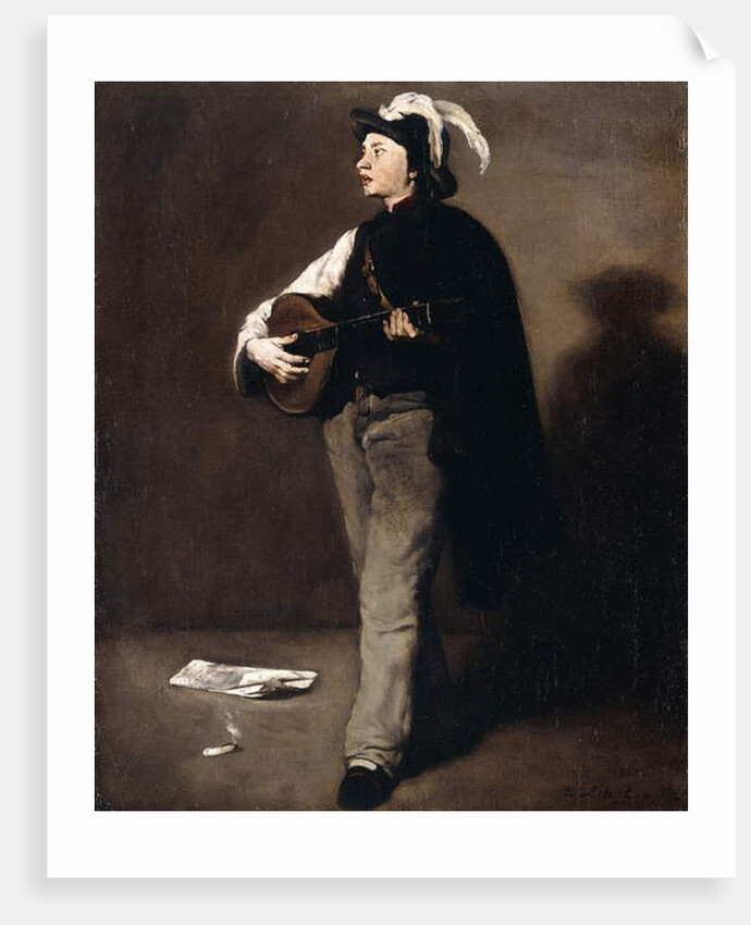 The Mandoline Player, 1862 by Auguste Theodule Ribot
