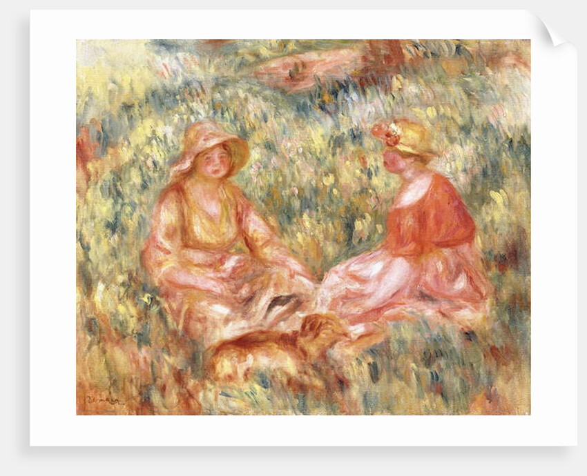 Two Women in the Grass, c.1910 by Pierre Auguste Renoir