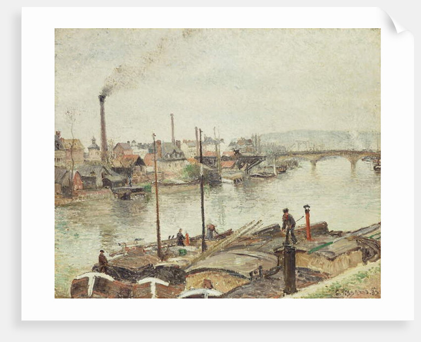 The Port of Rouen, 1883 by Camille Pissarro