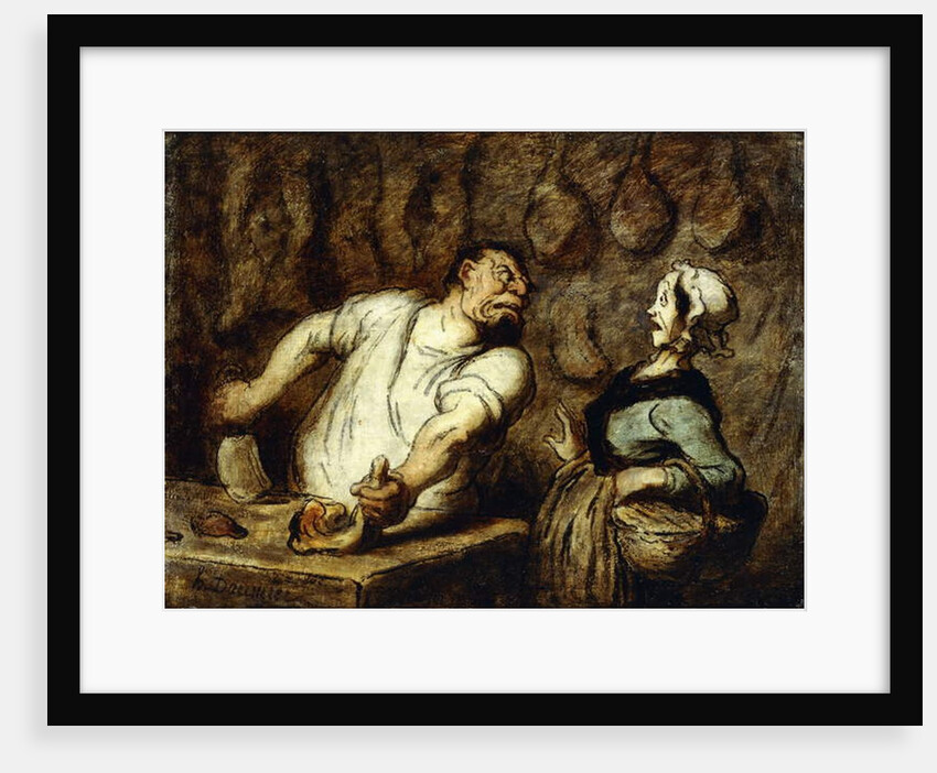 The Butcher at the Montmartre Market, 1857-58 by Honore Daumier