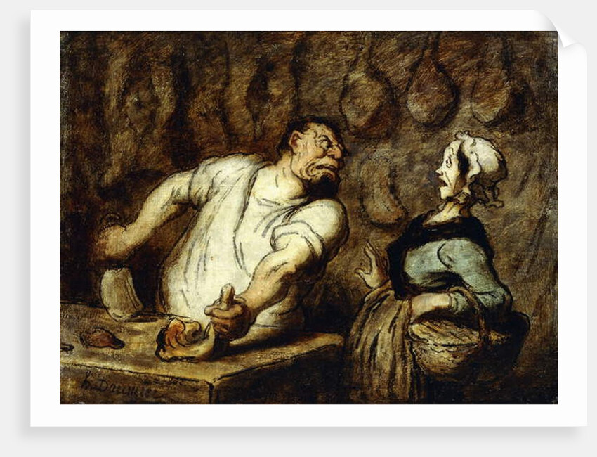 The Butcher at the Montmartre Market, 1857-58 by Honore Daumier
