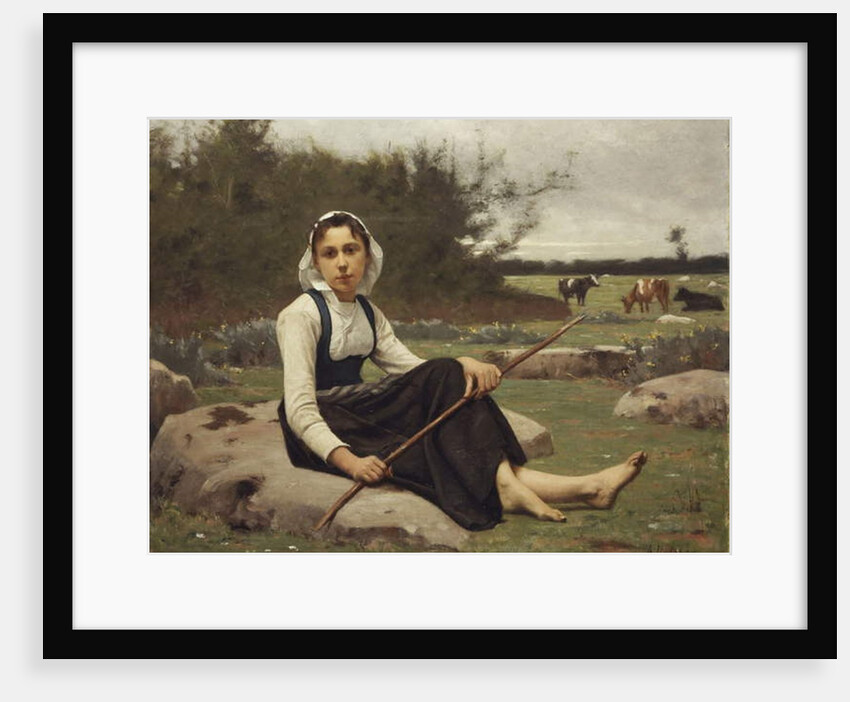Shepherdess, 1890 by François Alfred Delobbe