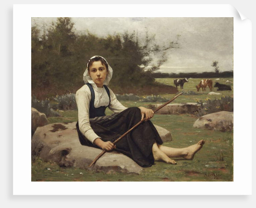 Shepherdess, 1890 by François Alfred Delobbe