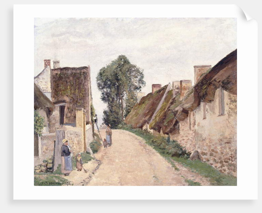 Village Sstreet, Auvers-sur-Oise, 1873 by Camille Pissarro