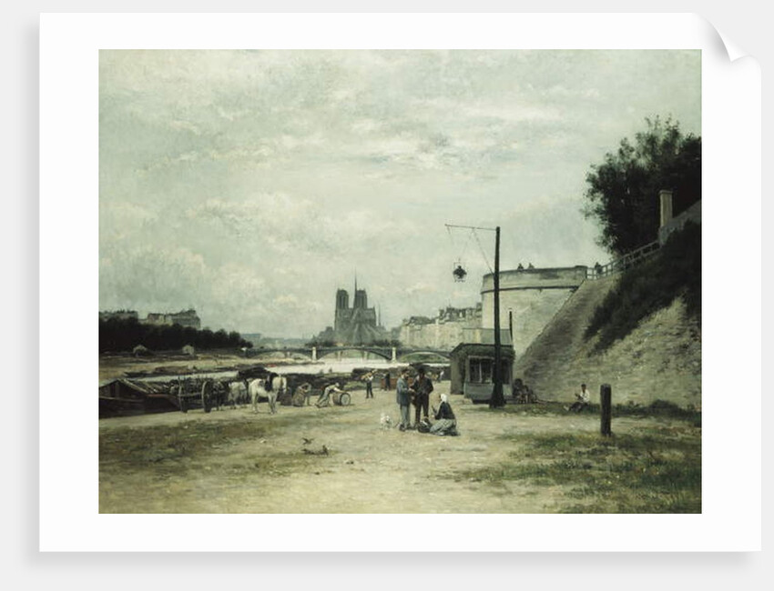 The Quai de Louviers at the Pont Sully, c.1875 by Stanislas Victor Edouard Lepine