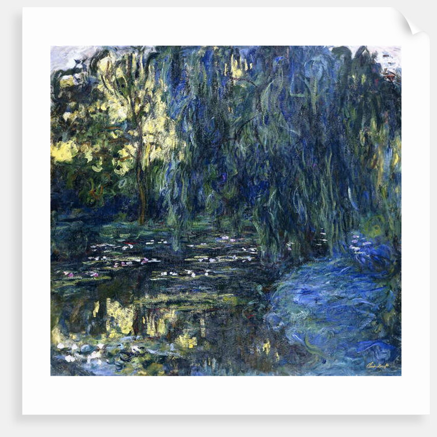 View of the Lilypond with Willow, c.1917-1919 by Claude Monet