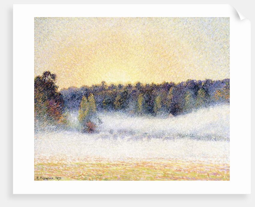 Sunset and Mist at Eragny, 1891 by Camille Pissarro