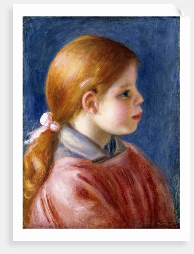 Head of a Young Girl, 1888 by Pierre Auguste Renoir