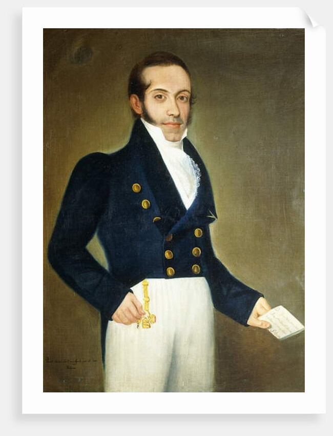 Portrait of Don Agustin de las Heras y Carazo, 1828 by Vicente Escobar