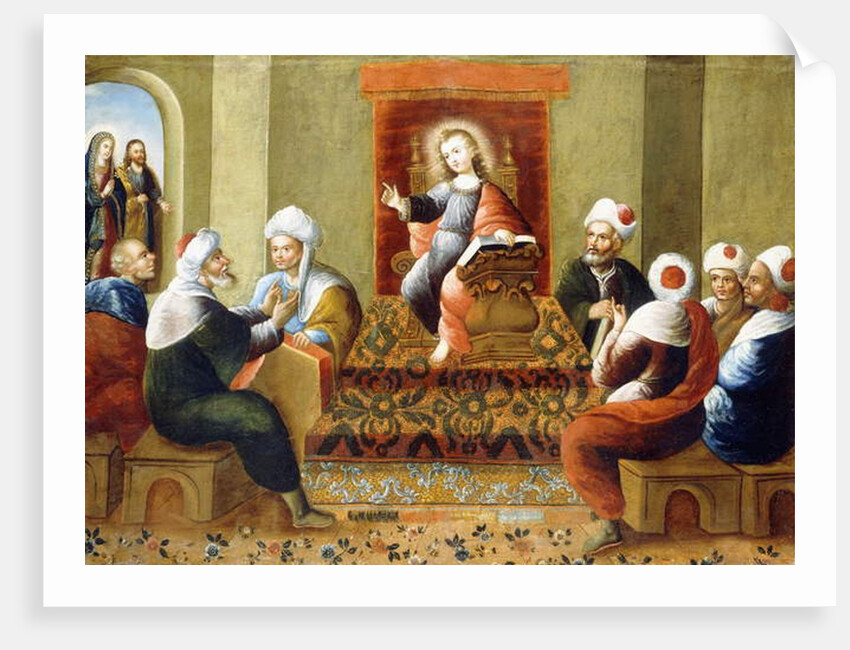 Christ and the Doctors by Diego Quispe Tito