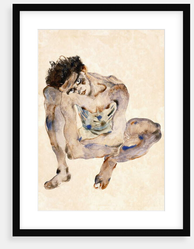 Squatting, 1912 by Egon Schiele