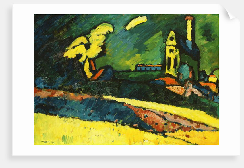 Murnau - Landscape with Church I, 1909 by Wassily Kandinsky