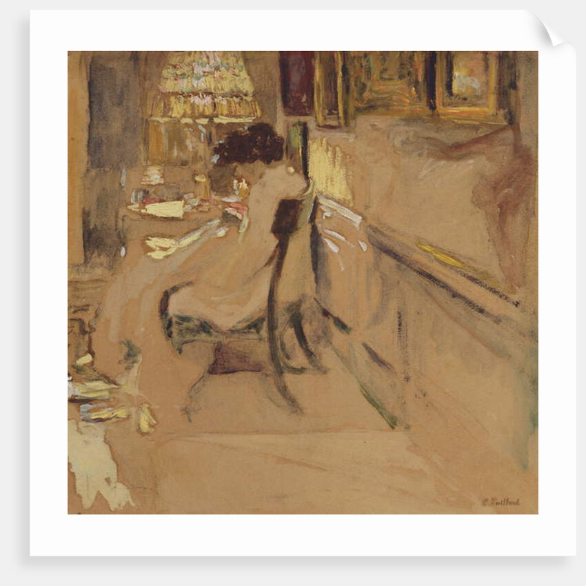 Madam Hessel Sewing under the Lamp, c.1905 by Edouard Vuillard
