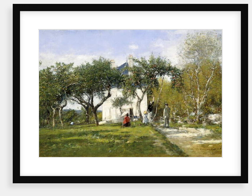 Fervaques, Garden and House of Monsieur Jacquette, 1877 by Eugene Louis Boudin