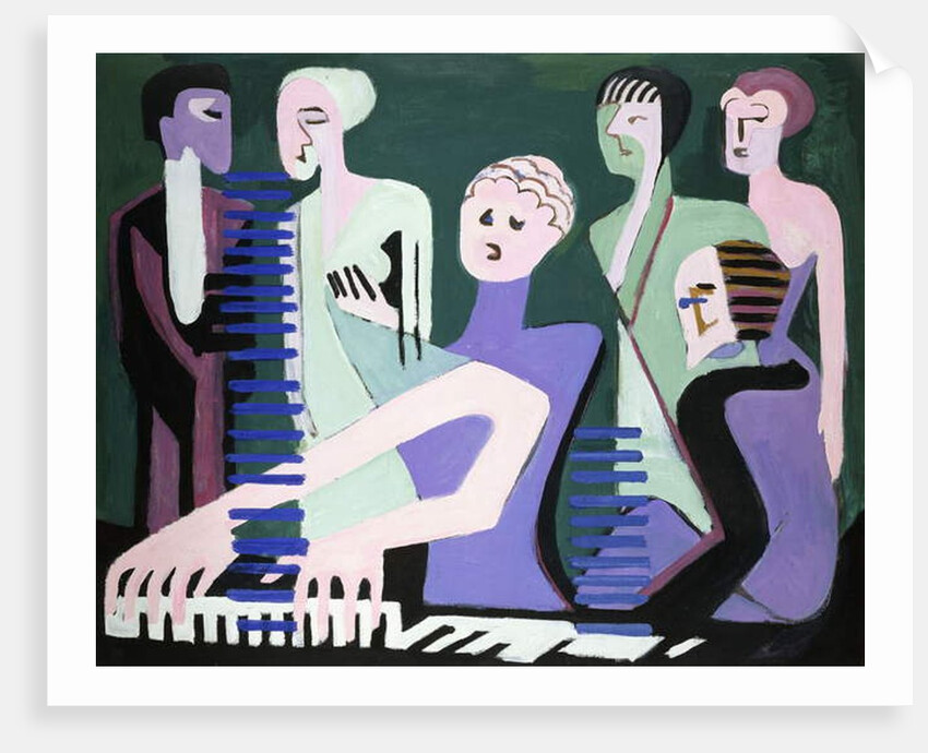 Singer on piano, 1929 by Ernst Ludwig Kirchner