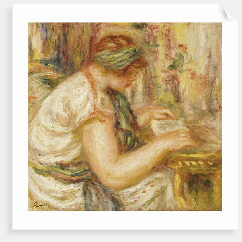 Woman in an Arab Blouse Reading, 1919 by Pierre Auguste Renoir
