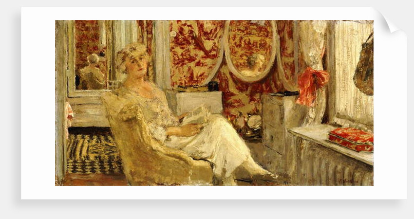 Lucy Hessel in the Boudoir at the Cezanne Property, Vaucresson, 1924 by Edouard Vuillard