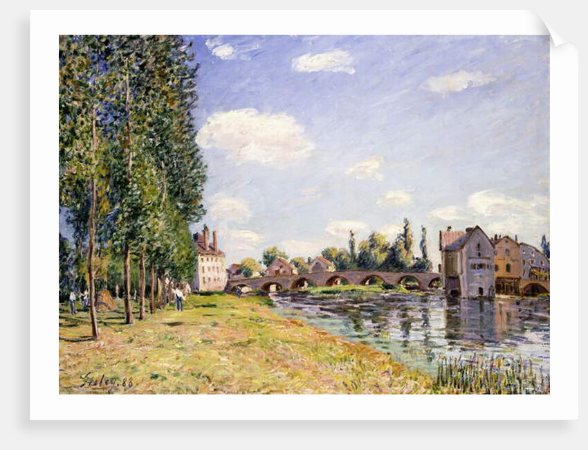 The Moret Bridge in the summer, 1888 by Alfred Sisley