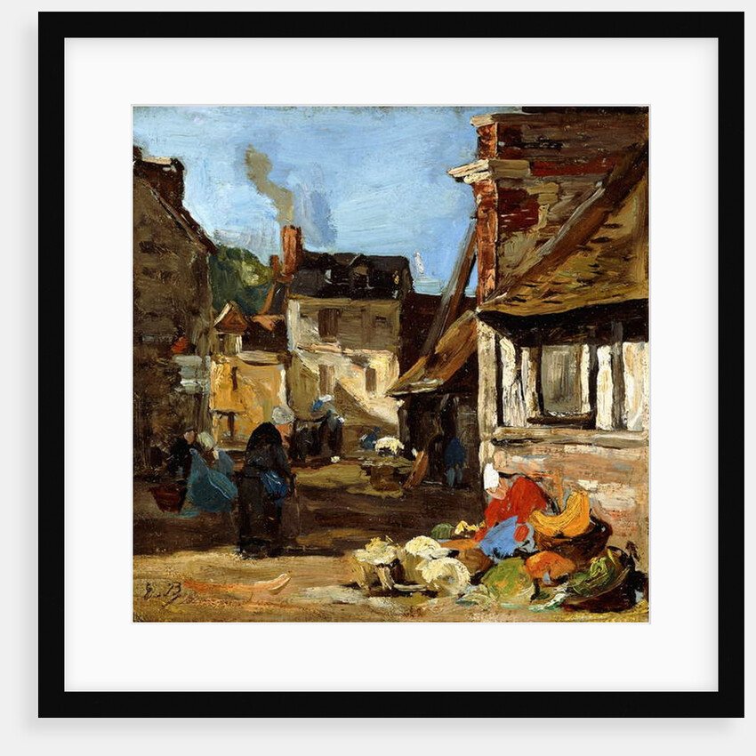 Honfleur, Saint-Catherine market place, 1867-1870 by Eugene Louis Boudin