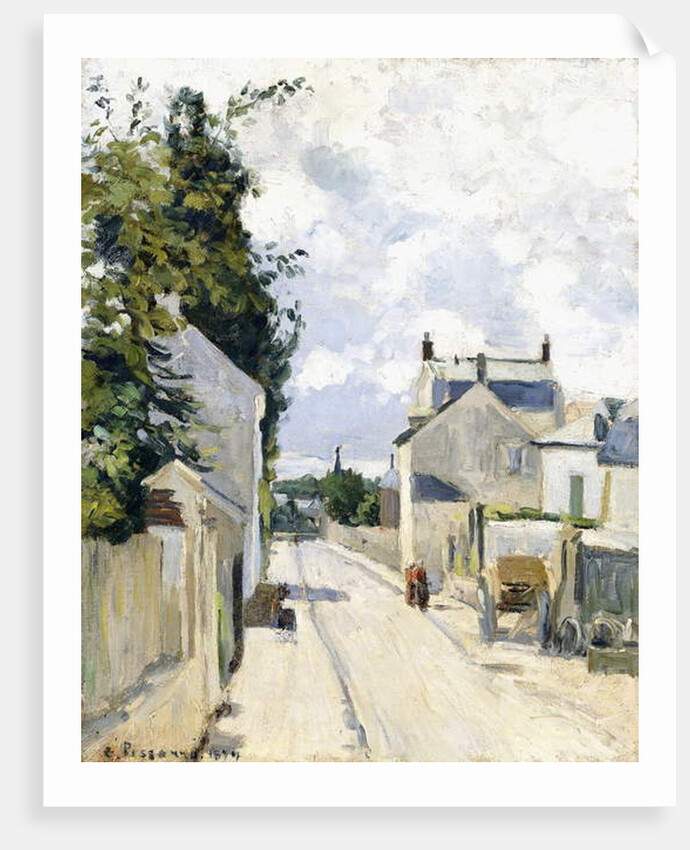 Hermitage Street, Pontoise, 1874 by Camille Pissarro