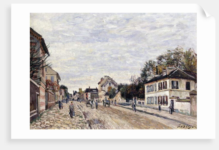 Street scene at Marly, 1876 by Alfred Sisley
