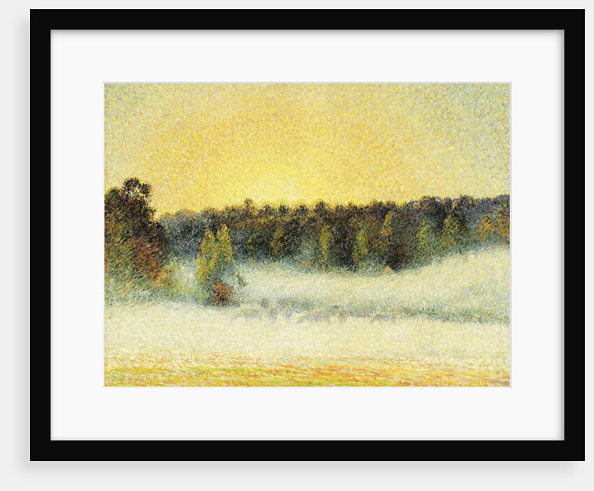 Misty Sunset at Eragny, 1891 by Camille Pissarro
