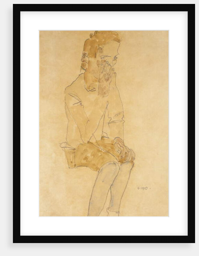 Sitting Boy, 1910 by Egon Schiele