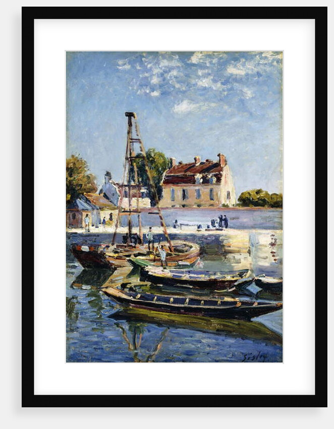 Barges, 1885 by Alfred Sisley