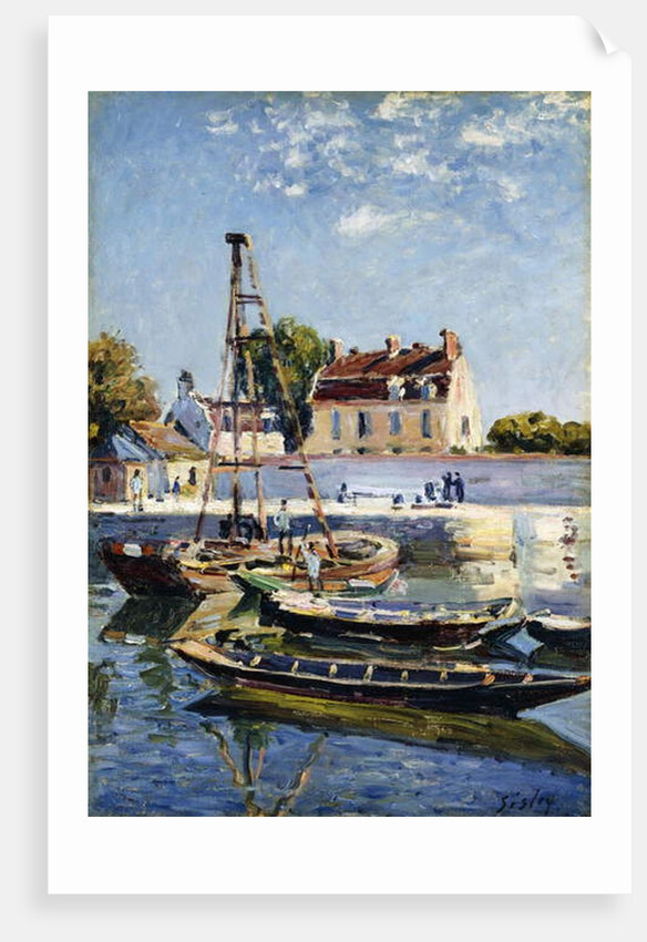 Barges, 1885 by Alfred Sisley