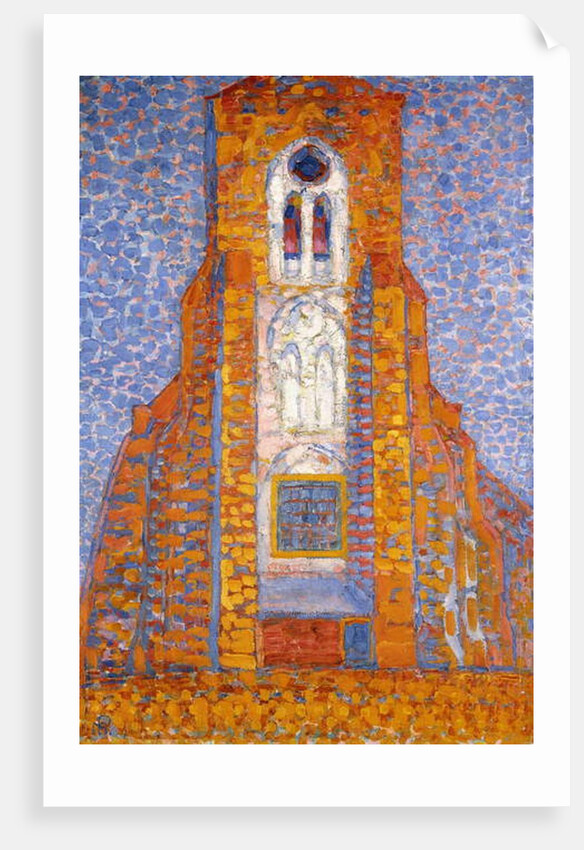 Church of Eglise de Zoutelande, 1910 by Piet Mondrian