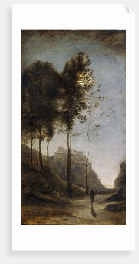 Moonlight on the edge of the Gulf, c.1855-60 by Jean Baptiste Camille Corot