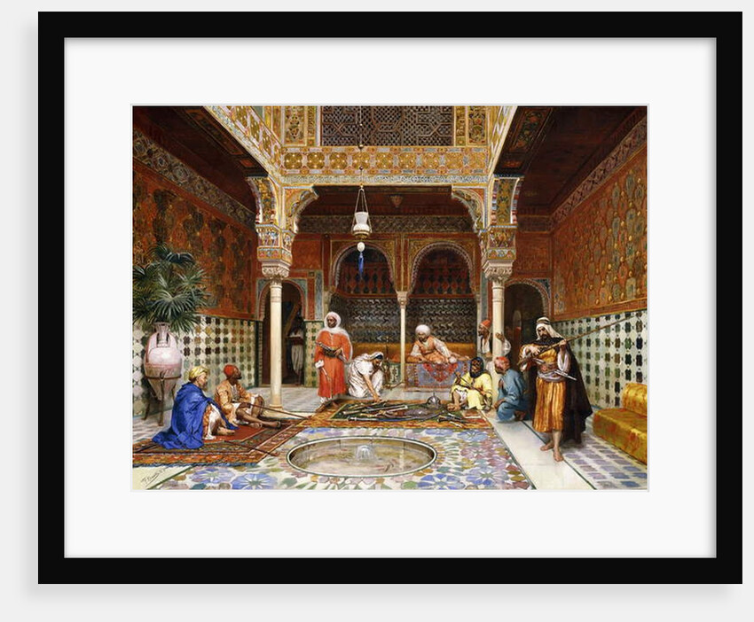 Gunsmiths At The Palace Of Alhambra, Granada, 1878 by Filippo Baratti