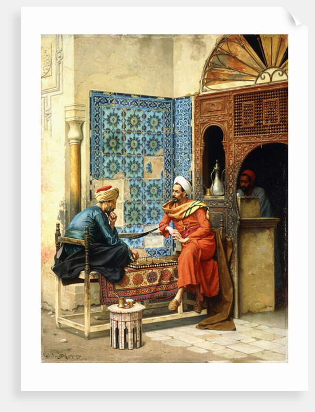 The Chess Game, 1896 by Ludwig Deutsch