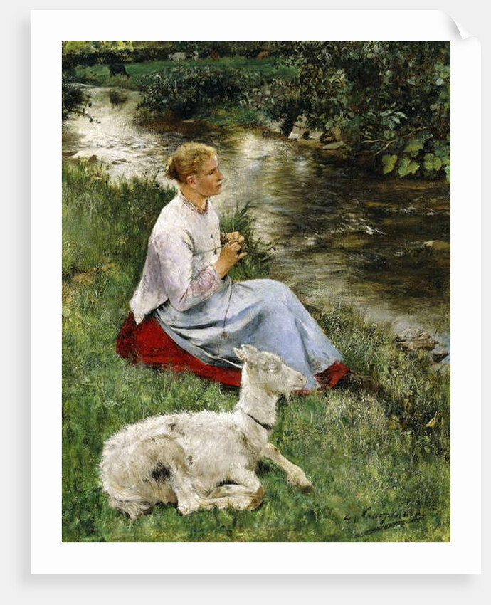 The Young Shepherdess by Evariste Carpentier