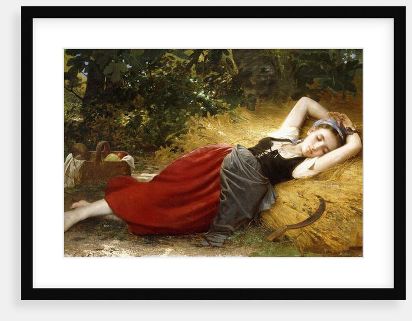 A Young Peasant Girl, Sleeping, 1874 by Leon Bazile Perrault