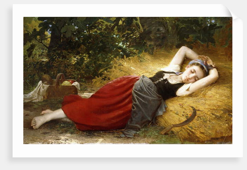 A Young Peasant Girl, Sleeping, 1874 by Leon Bazile Perrault