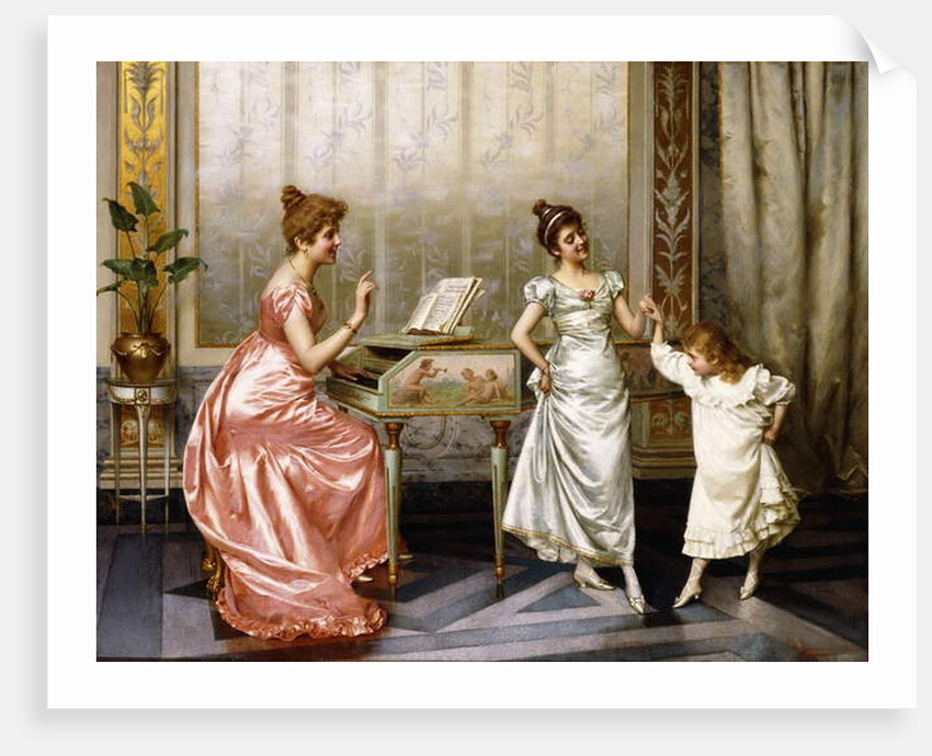 The Dancing Lesson by Vittorio Reggianini