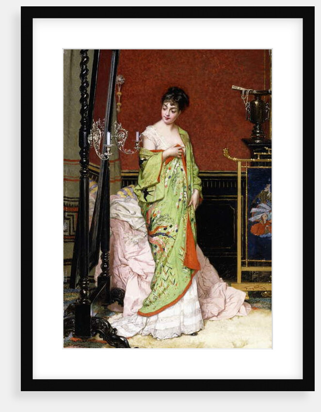 The Green Kimono, 1876 by Frans Verhas