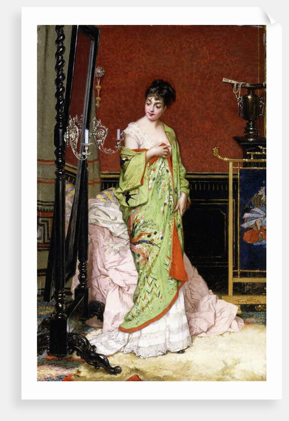 The Green Kimono, 1876 by Frans Verhas