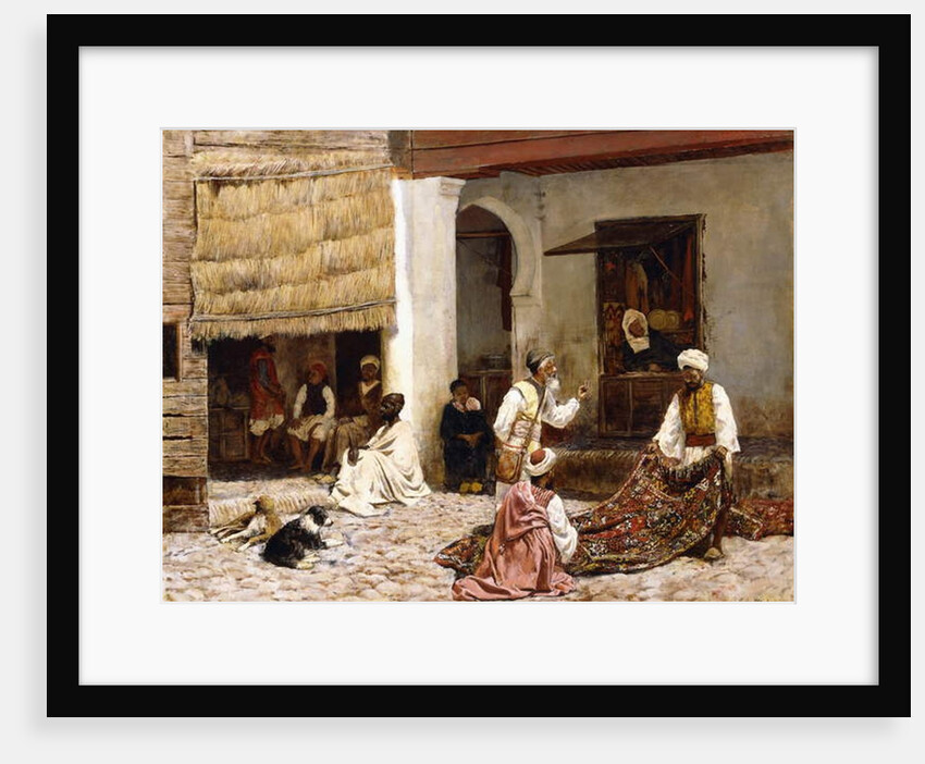 A Rug Bazaar, Tangier, 1878 by Edwin Lord Weeks